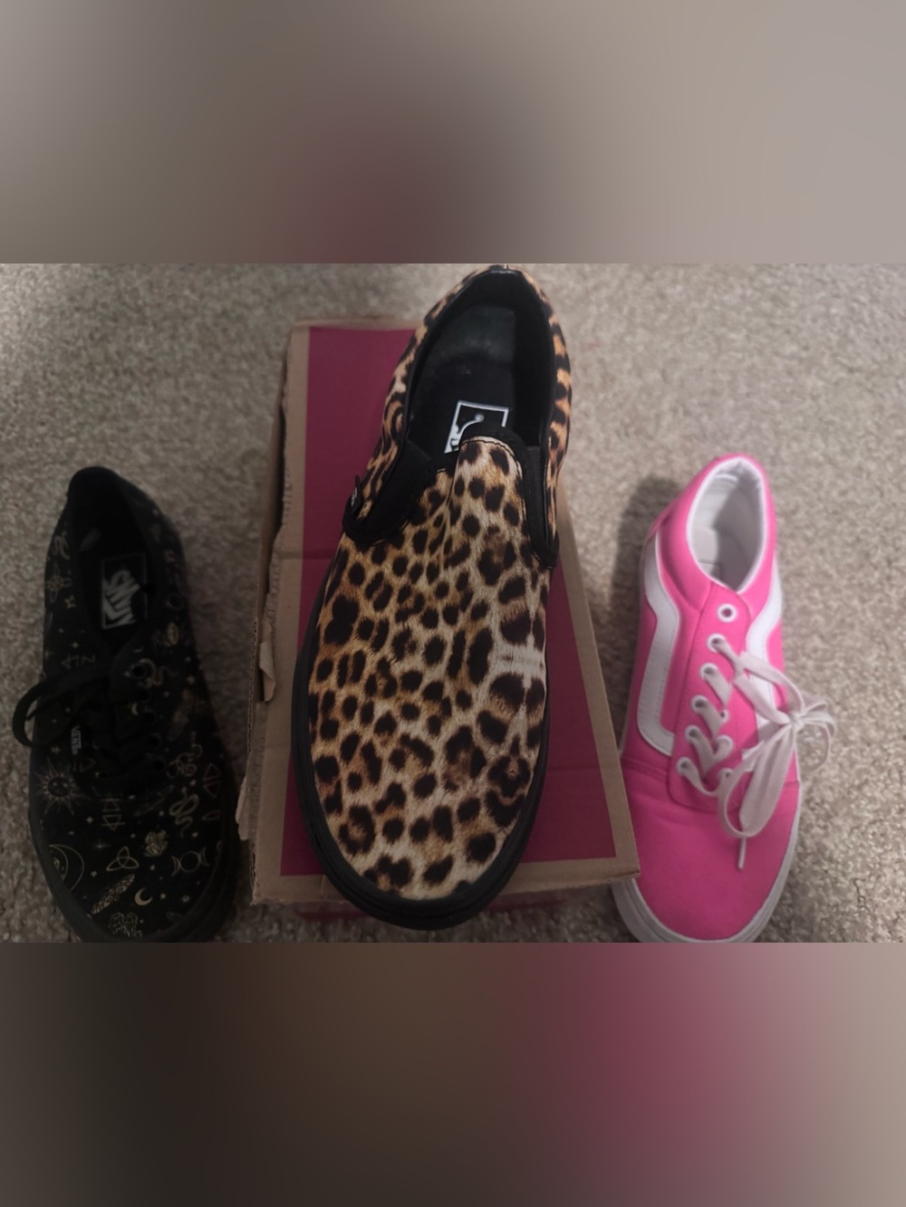 Vans Leopard, pink, occult symbols- Bundled ONLY
